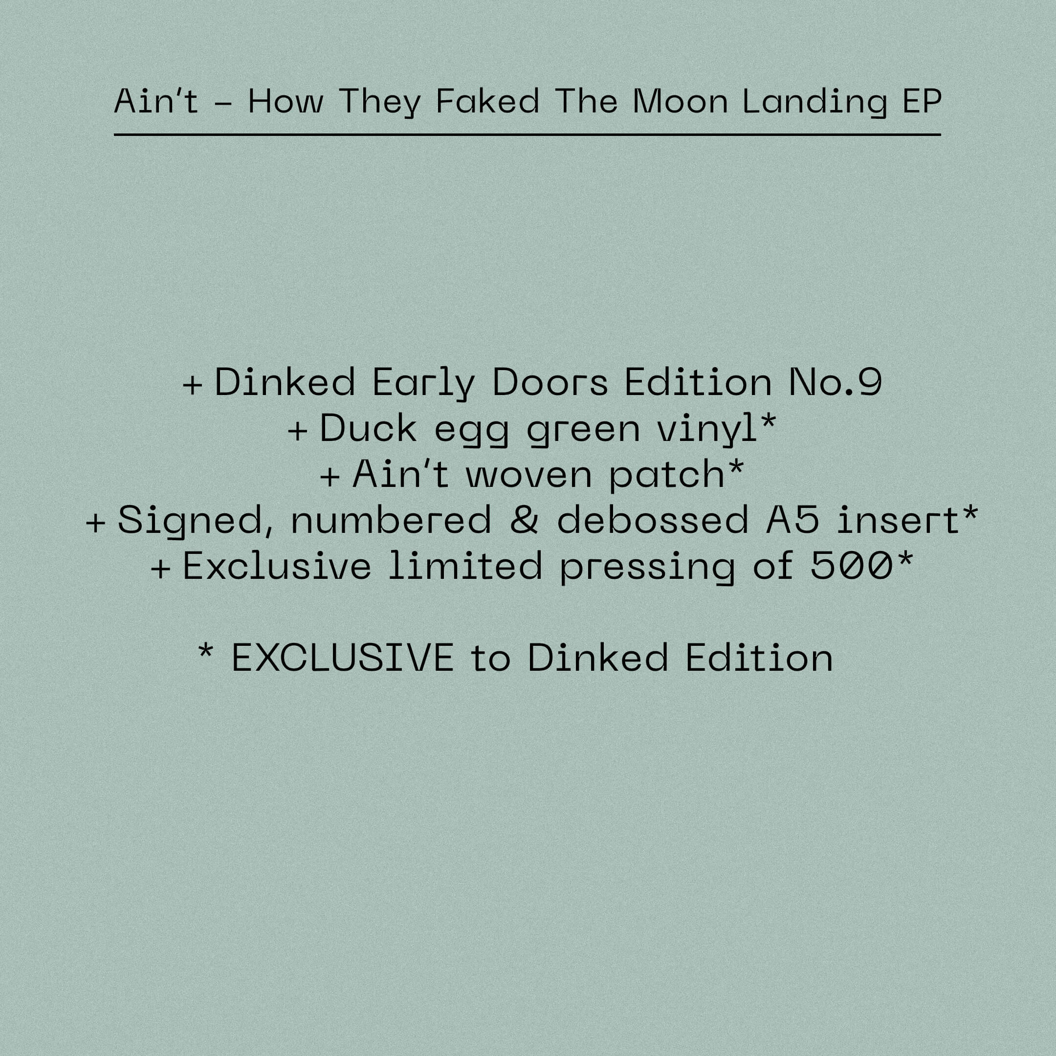 Ain’t - How They Faked The Moon Landing (Dinked Edition Vinyl EP) - Image 2