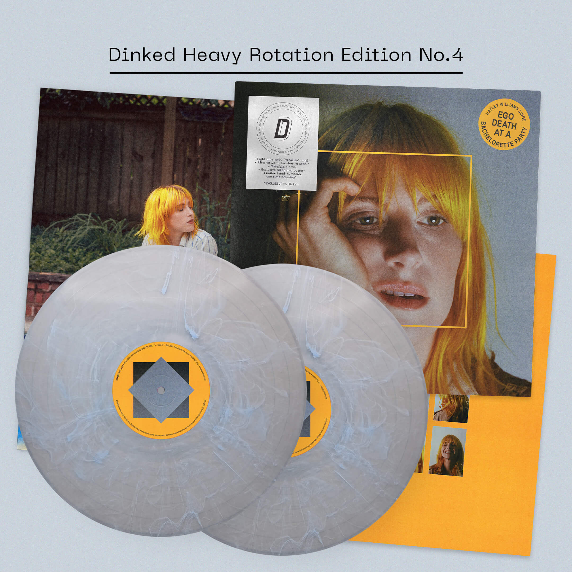 Hayley Williams - Ego Death At A Bachelorette Party (Dinked Edition Vinyl) (Alt Cover + Light Blue Swirl "Vasalisa" 2xLP Vinyl) - Image 5