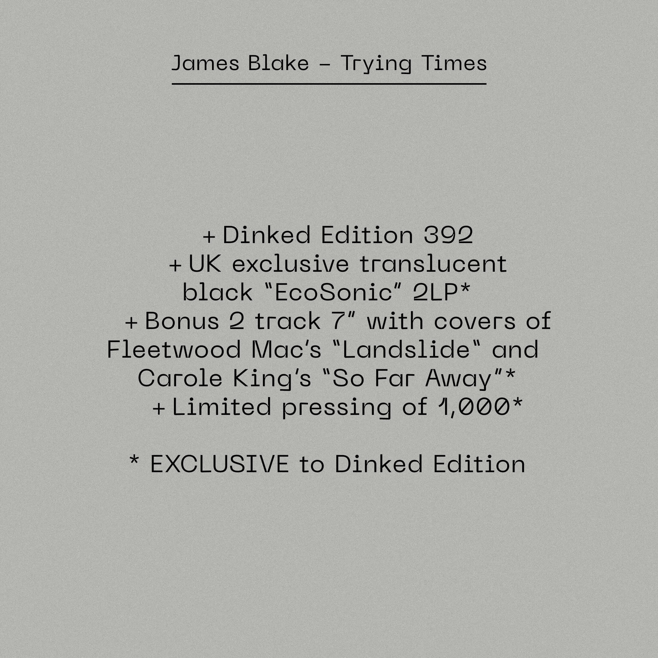 James Blake - Trying Times (Dinked Edition Vinyl 2xLP + 7") - Image 3