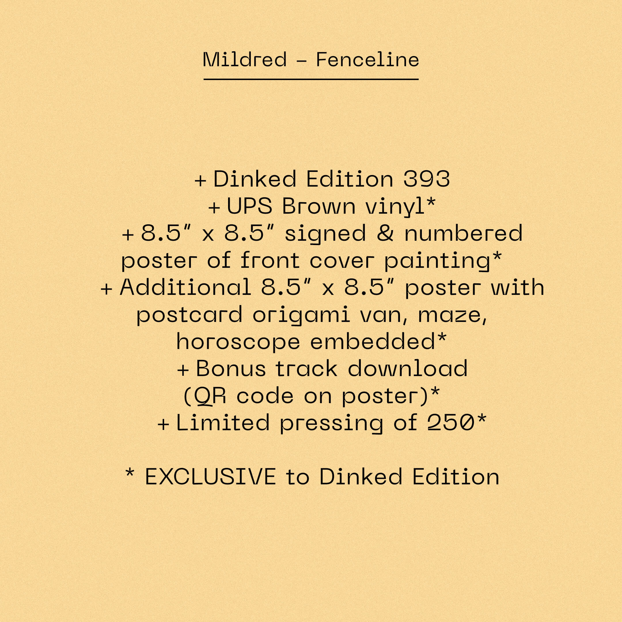 Mildred - Fenceline (Dinked Edition Vinyl) - Image 4