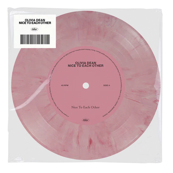 Olivia Dean - Nice to Each Other (7" Pink and White Marble Single