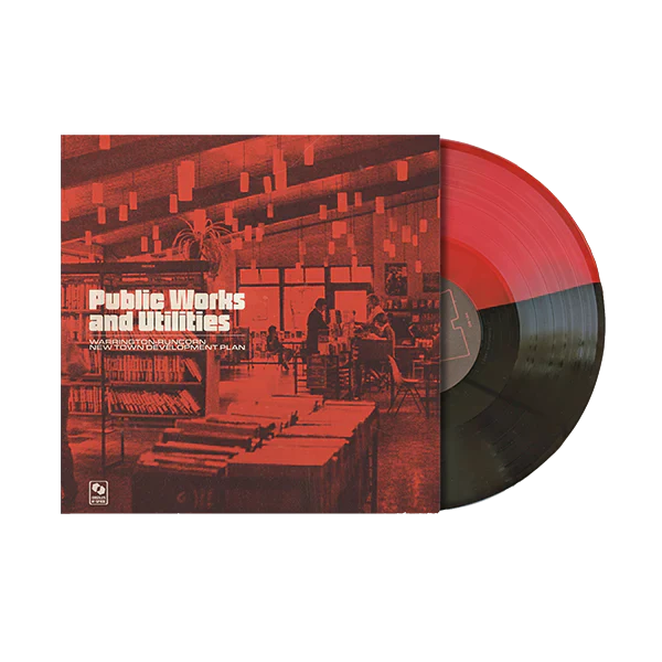 Warrington-Runcorn New Town Development Plan - Public Works and Utilities (Transparent Red and Black "Half & Half" Vinyl)