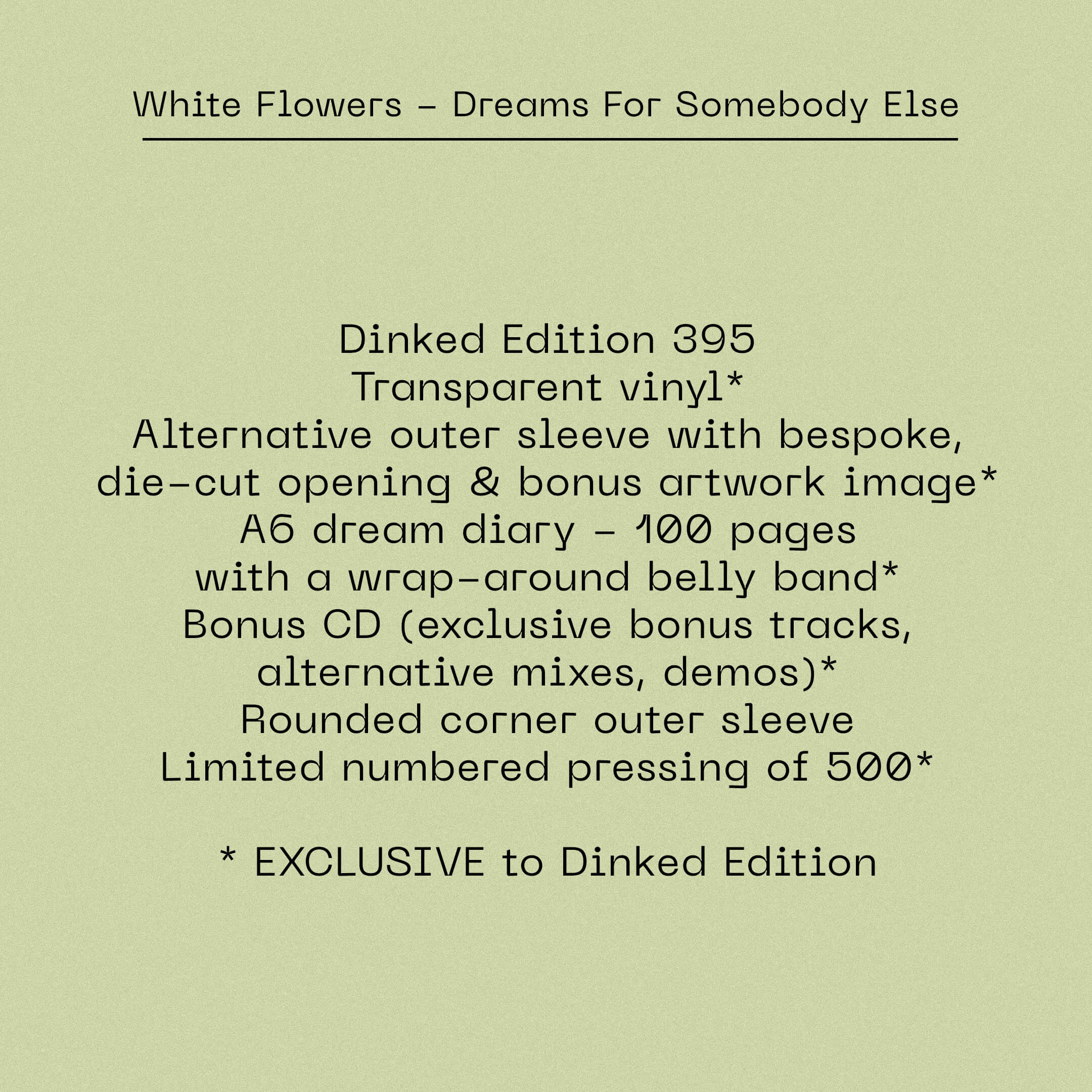 White Flowers - Dreams For Somebody Else (Dinked Edition Vinyl) - Image 5